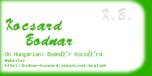 kocsard bodnar business card